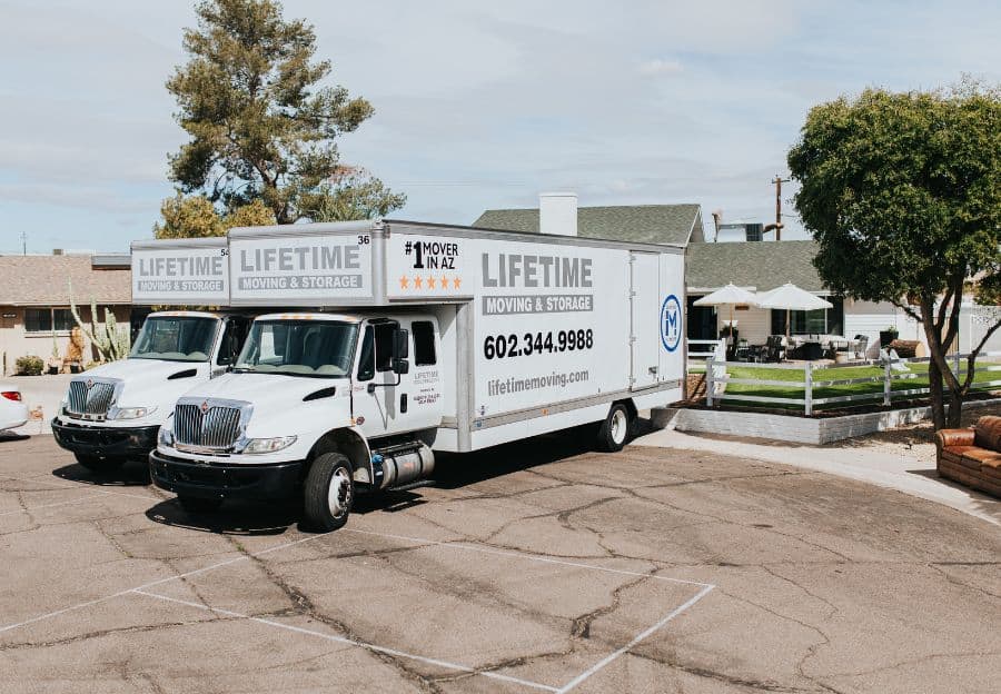 Lifetime Moving & Storage long distance moving truck on an open road